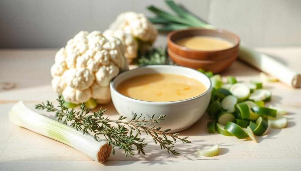 Creamy Cauliflower and Leek Soup