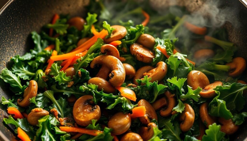 Kale and Mushroom Stir-Fry