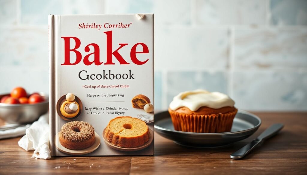 Generate an image of Shirley Corriher's BakeWise cookbook cover pastry books
