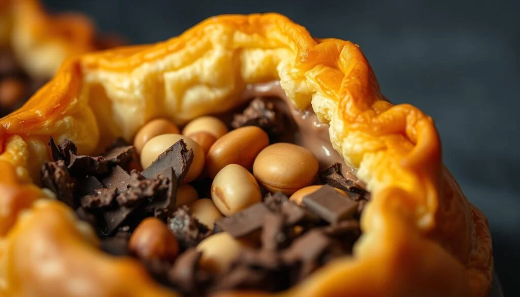 chocolate and nut pastry filling puff pastry shells