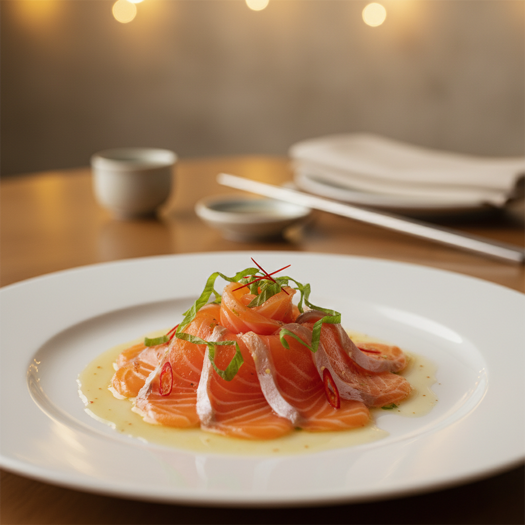 New Style Salmon Sashimi at Nobu