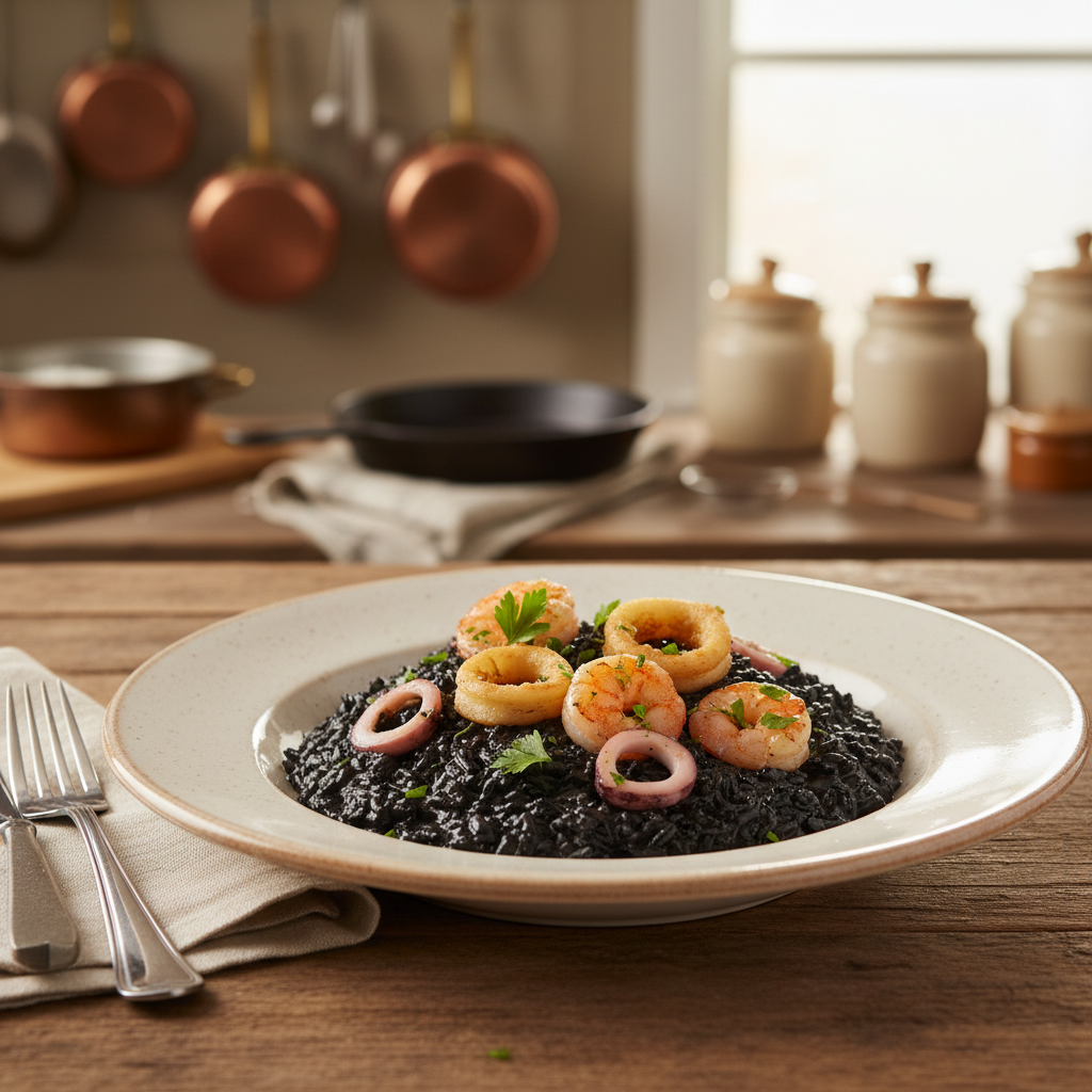 Squid Ink Risotto